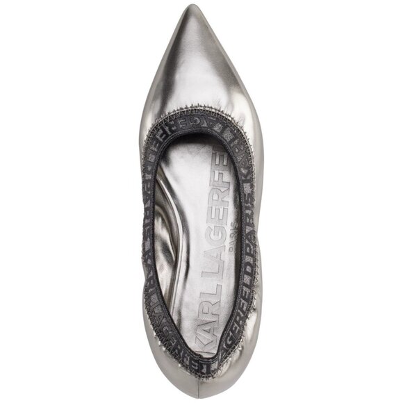 Karl Lagerfeld Paris Women's Vinette Pointed Toe Ballet Flats - Picture 3 of 5